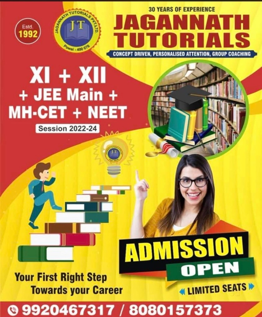 JEE, NEET and MH-CET flyer